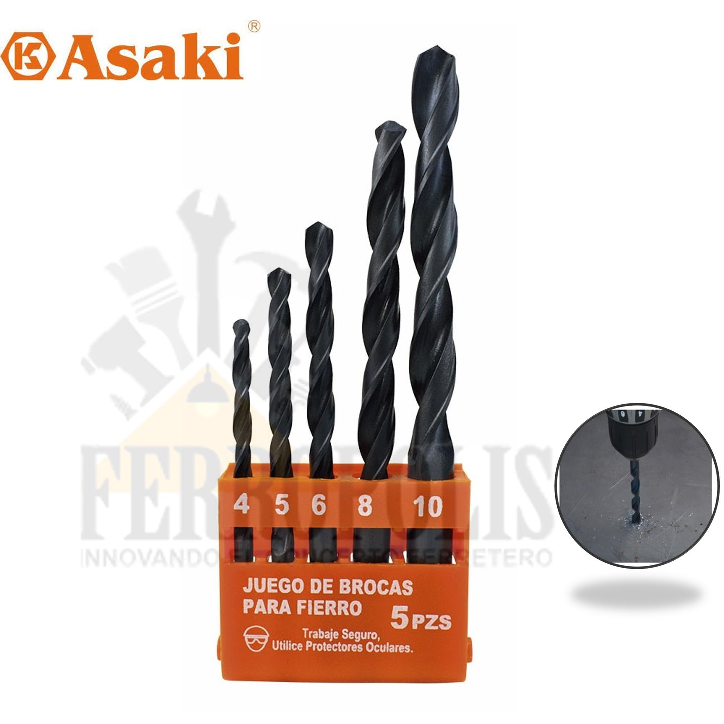 JUEGO DE BROCAS P.FIERRO 5 PZAS