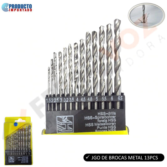 JUEGO BROCA METAL HSS 13 PIEZAS