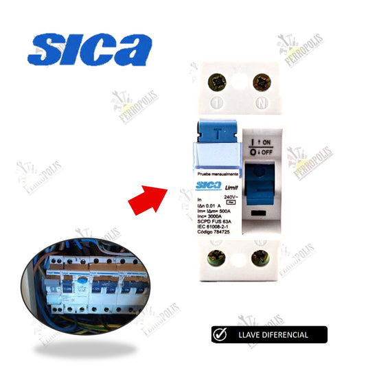 LLAVE DIFERENCIAL MONOFASICA 40A "SICA"