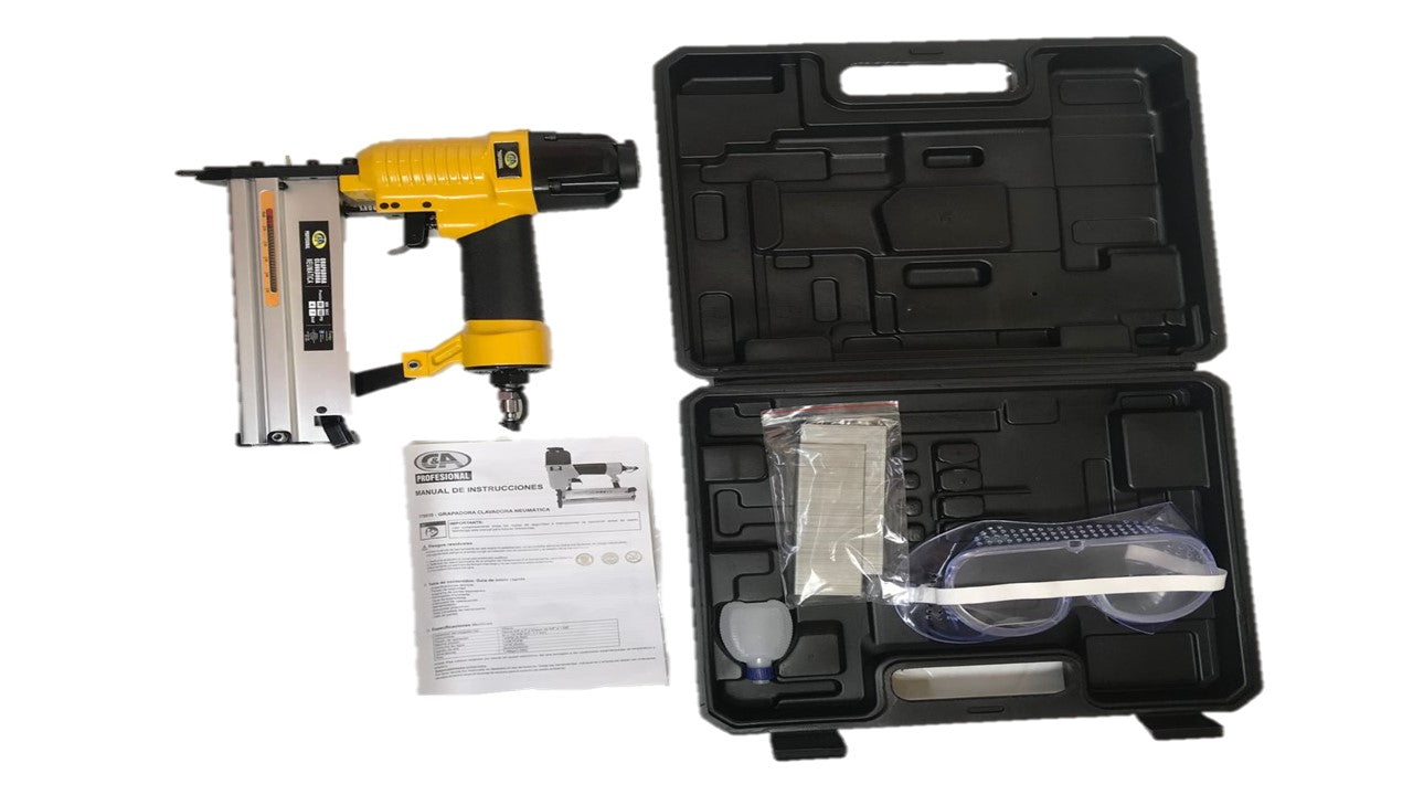 GRAPADORA CLAVADORA NEUMATICA MALETIN + KIT ALUMINIO
