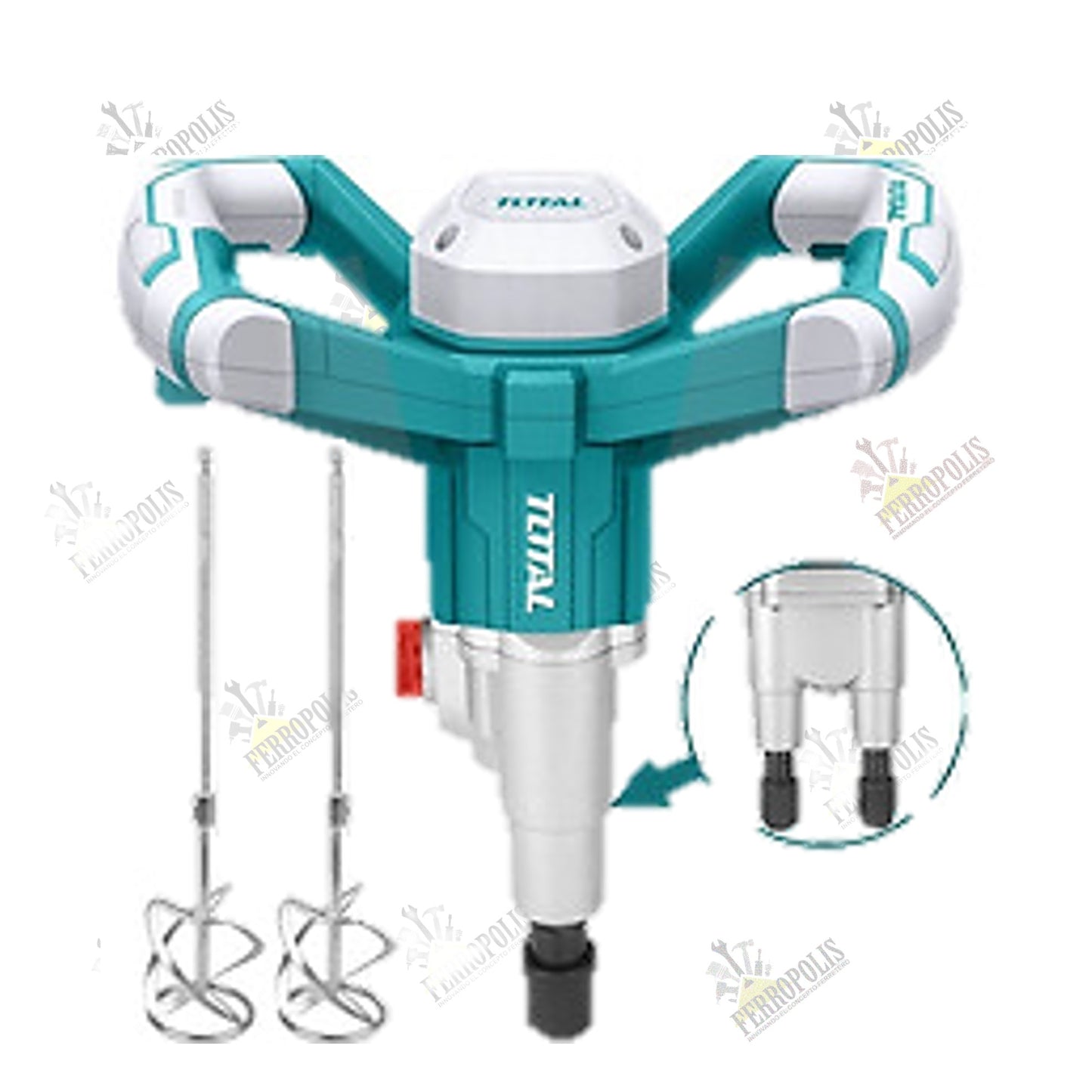 TALADRO MEZCLADOR CONCRETO PINTURA  1800W "TOTAL" USO RUDO