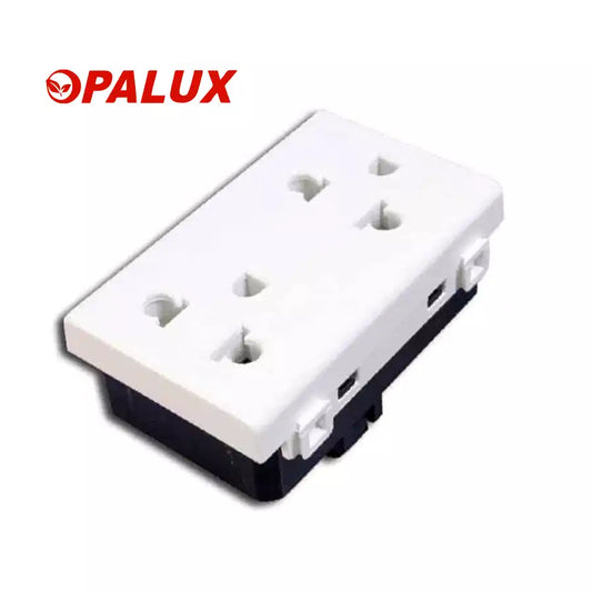 DADO TOMA DOBLE C/TIERRA 15A "OPALUX"