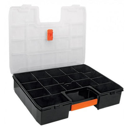 Organizador reforzado de Plastico 17", 17 Compartimientos, Largo 17", Ancho 12 1/2", Alto 3 1/2" TRUPER