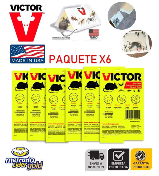 TRAMPA PEGA RATA INSECTOS AMERICANO (6PCS)