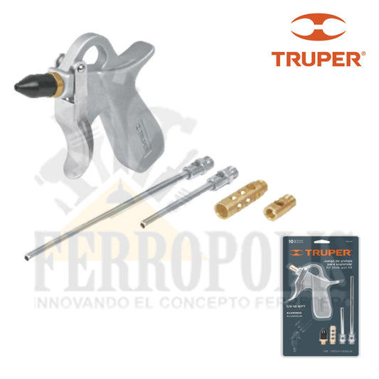 Juego de Pistola Solpleteadora con 5 Boquillas, Diseño Compacto, 1/4 NPT,