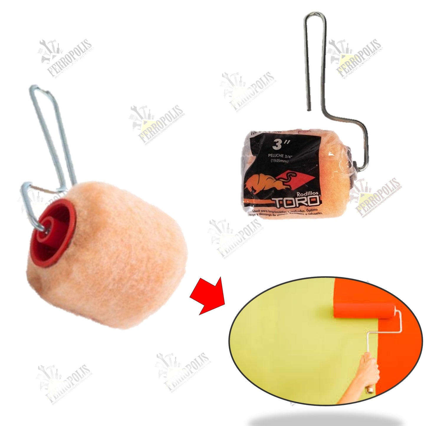 RODILLO PINTAR MELON 3" "TORO"