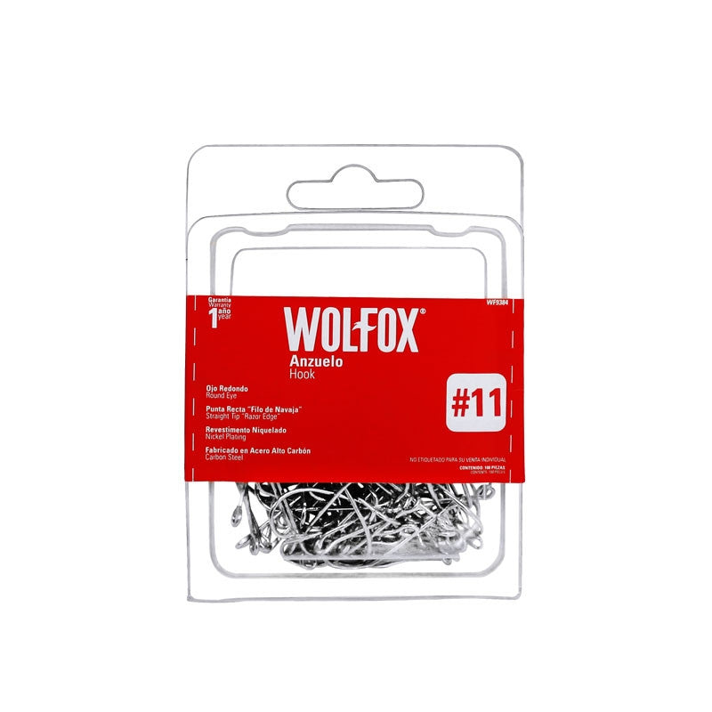ANZUELO #11  "WOLFOX" (X100PCS)