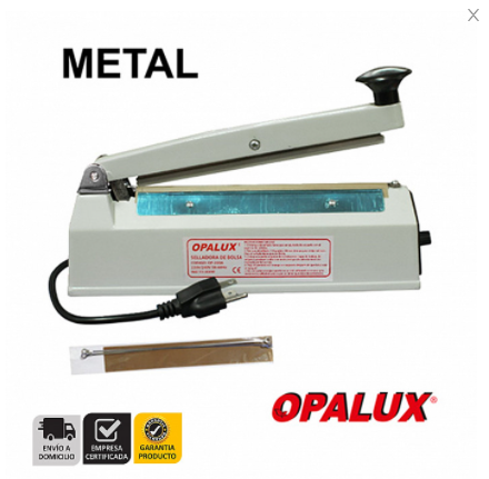 SELLADORA BOLSA 20CM 300W "OPALUX" cuerpo metálico PREMIUM