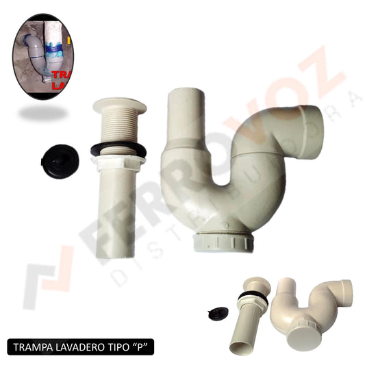 JUEGO TRAMPA LAVADERO 2" LIVIANO INCLUYE DESAGUE