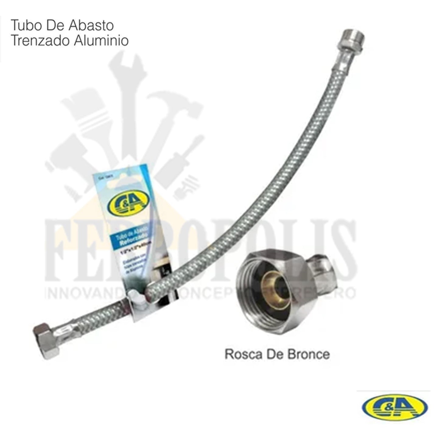 TUBO ABASTO ALUMINIO 1/2"x 50 cm. " C&A "