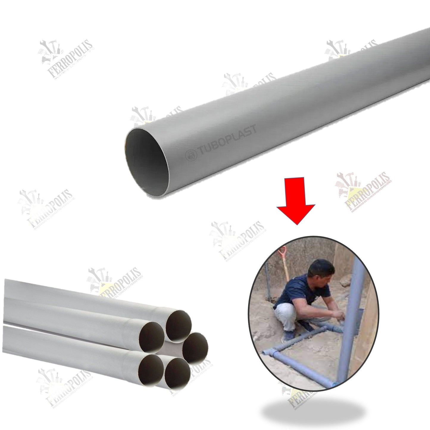 TUBO DESAGUE 4" ( X METRO )  COMERCIAL