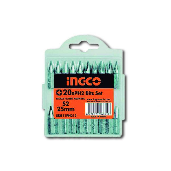 JUEGO PUNTAS 20PZS, PH2, 25MM