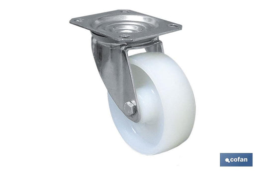 GARRUCHA MOVIL PLATAFORMA BLANCO 2" (x und)