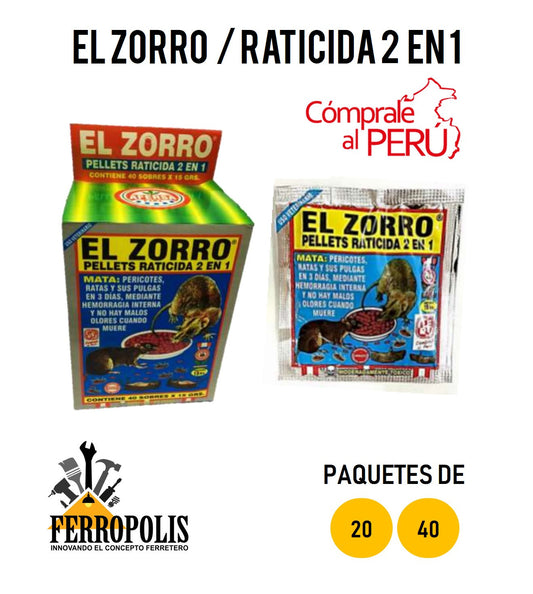 CEBO RATICIDA 2 en 1 "ZORRO"